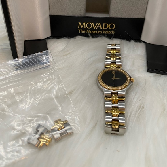 Movado Accessories - EUC Movado Museum Diamond Two-Tone Watch